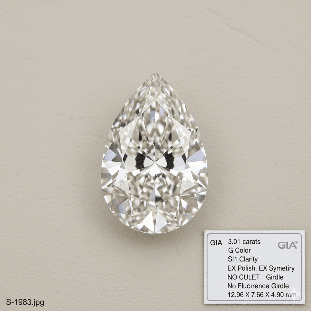 Pear 3.01 ct