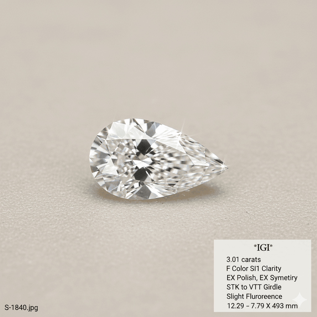 Pear 3.01 ct