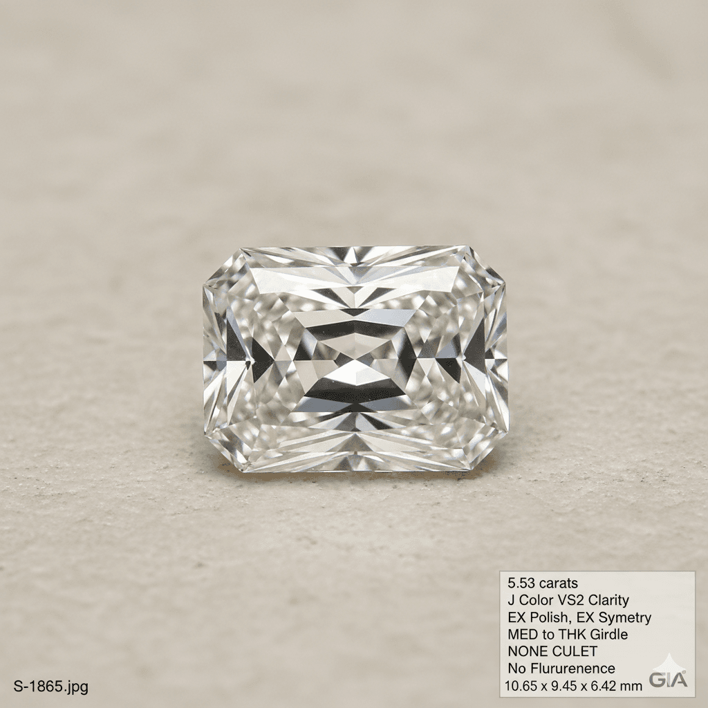 Radiant 5.53 ct
