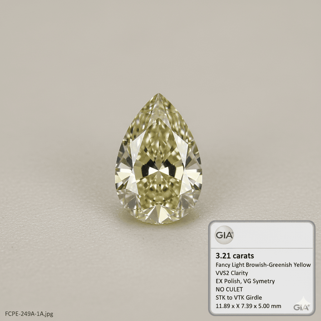 Pear 3.21 ct