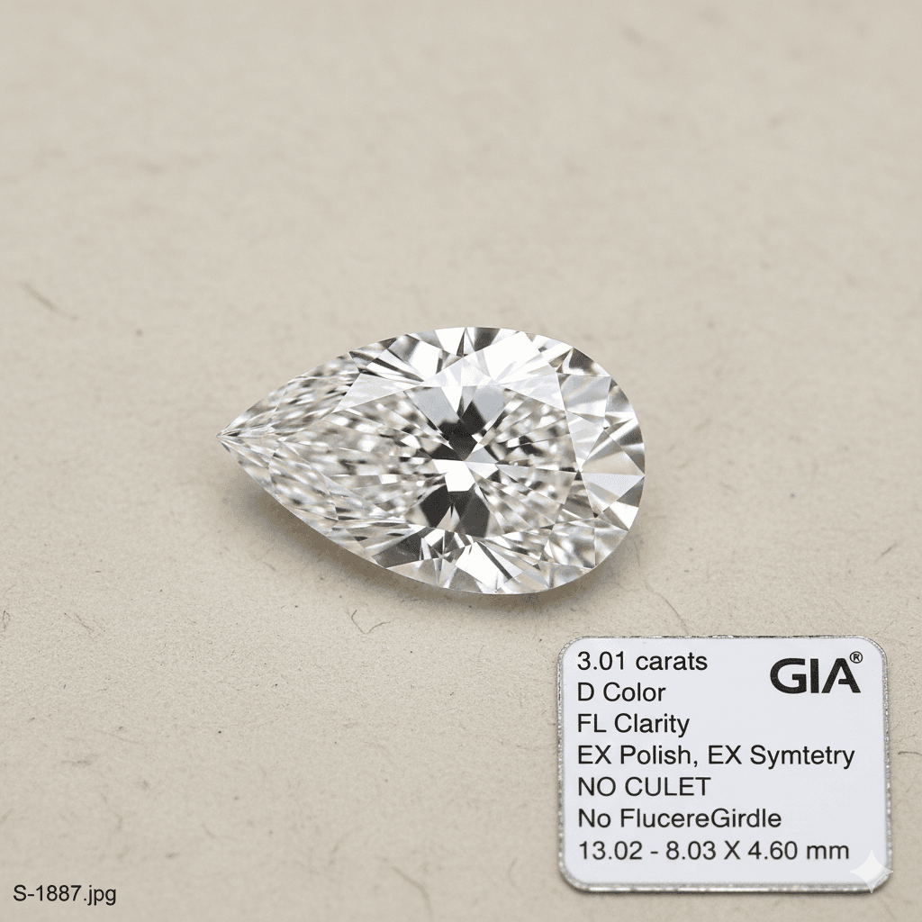 Pear 3.01 ct