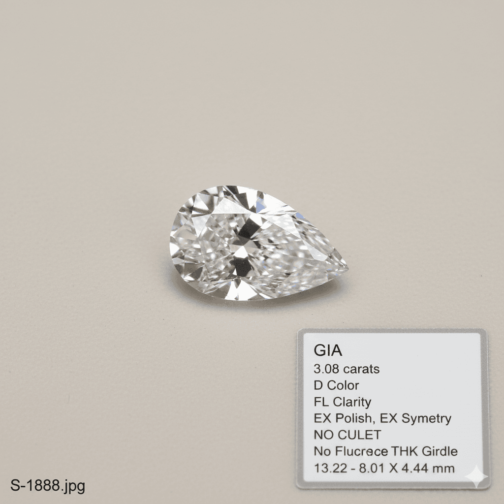 Pear 3.08 ct
