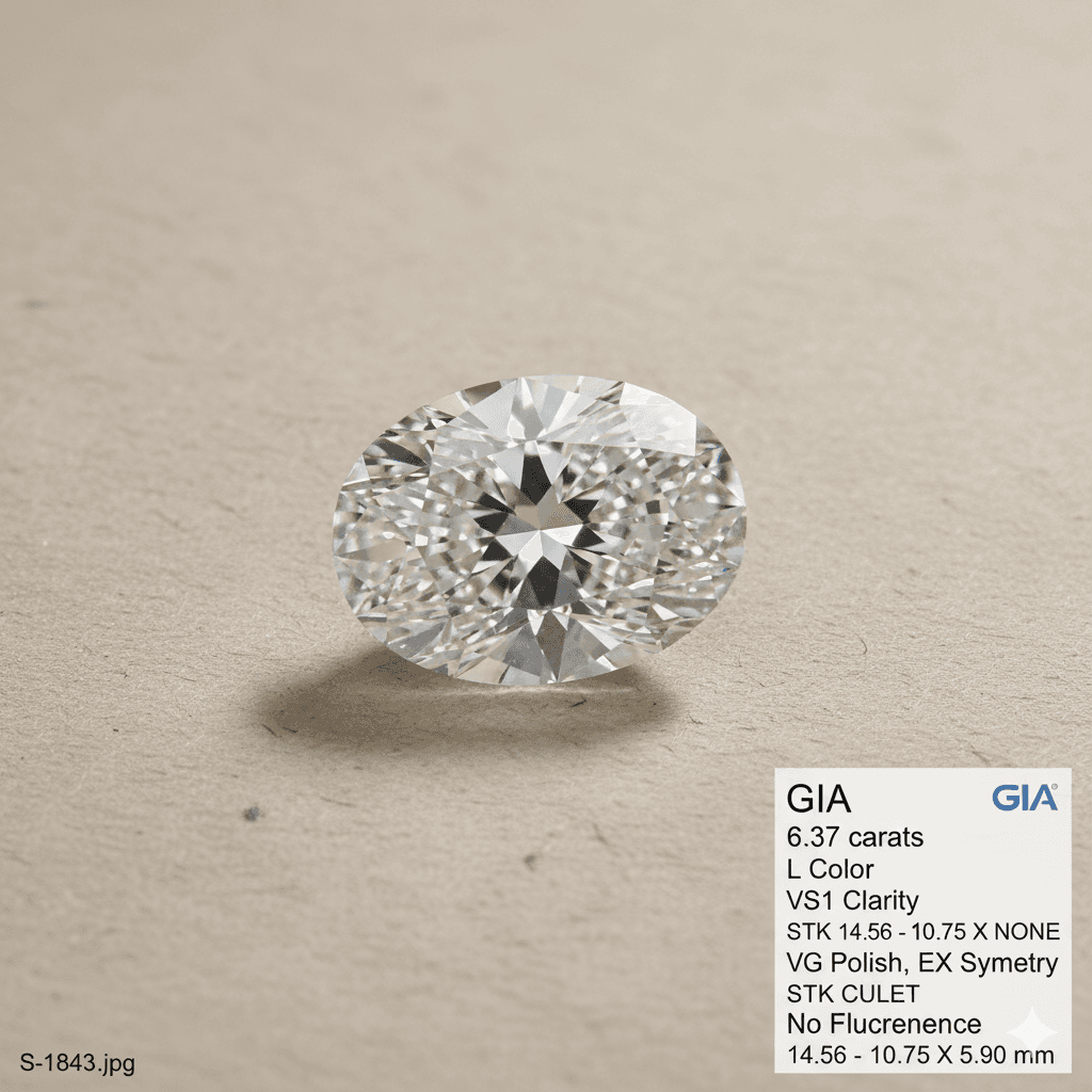 Oval 6.37 ct