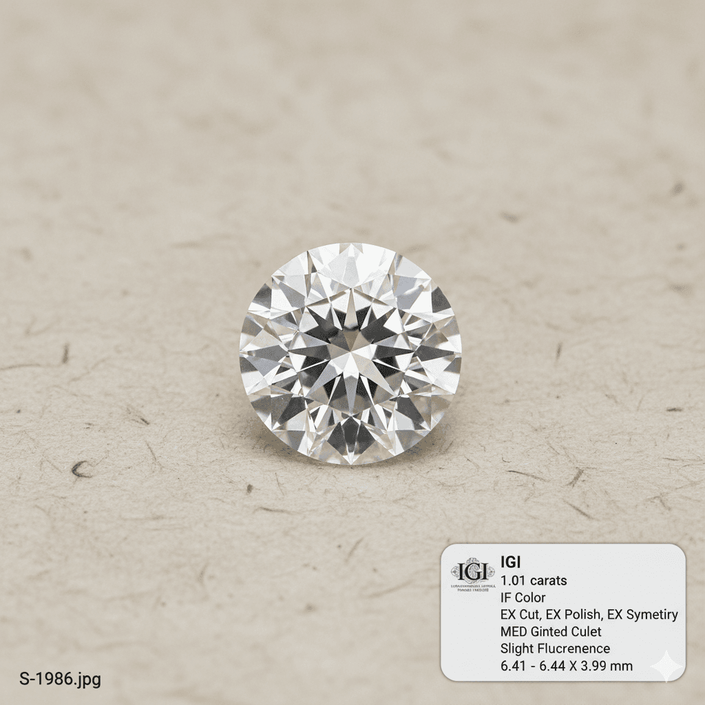 Round 1.01 ct