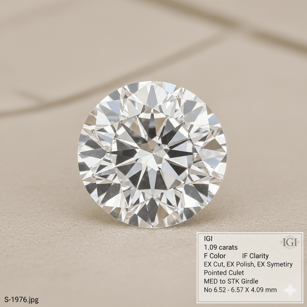 Round 1.09 ct