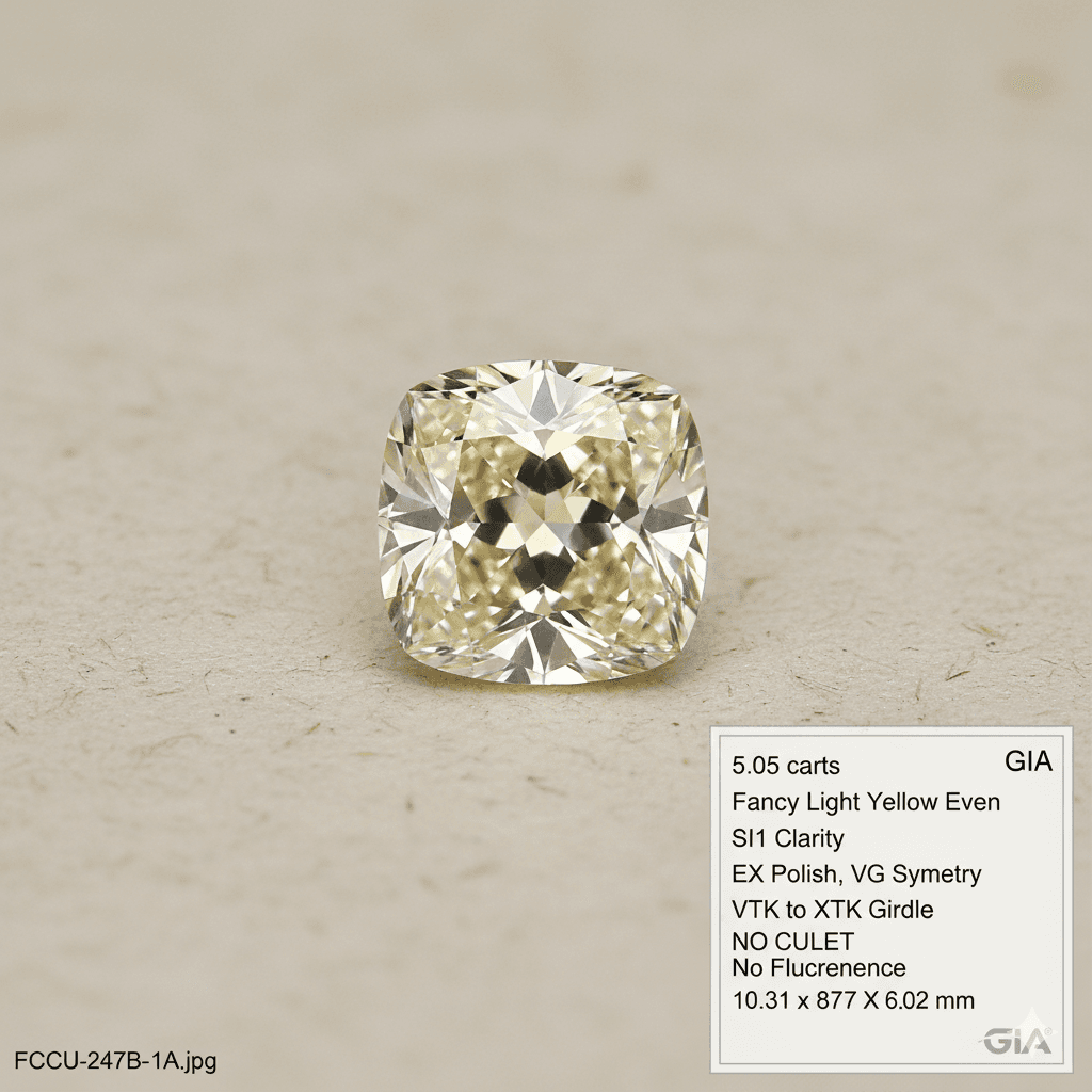 Cushion 5.05 ct