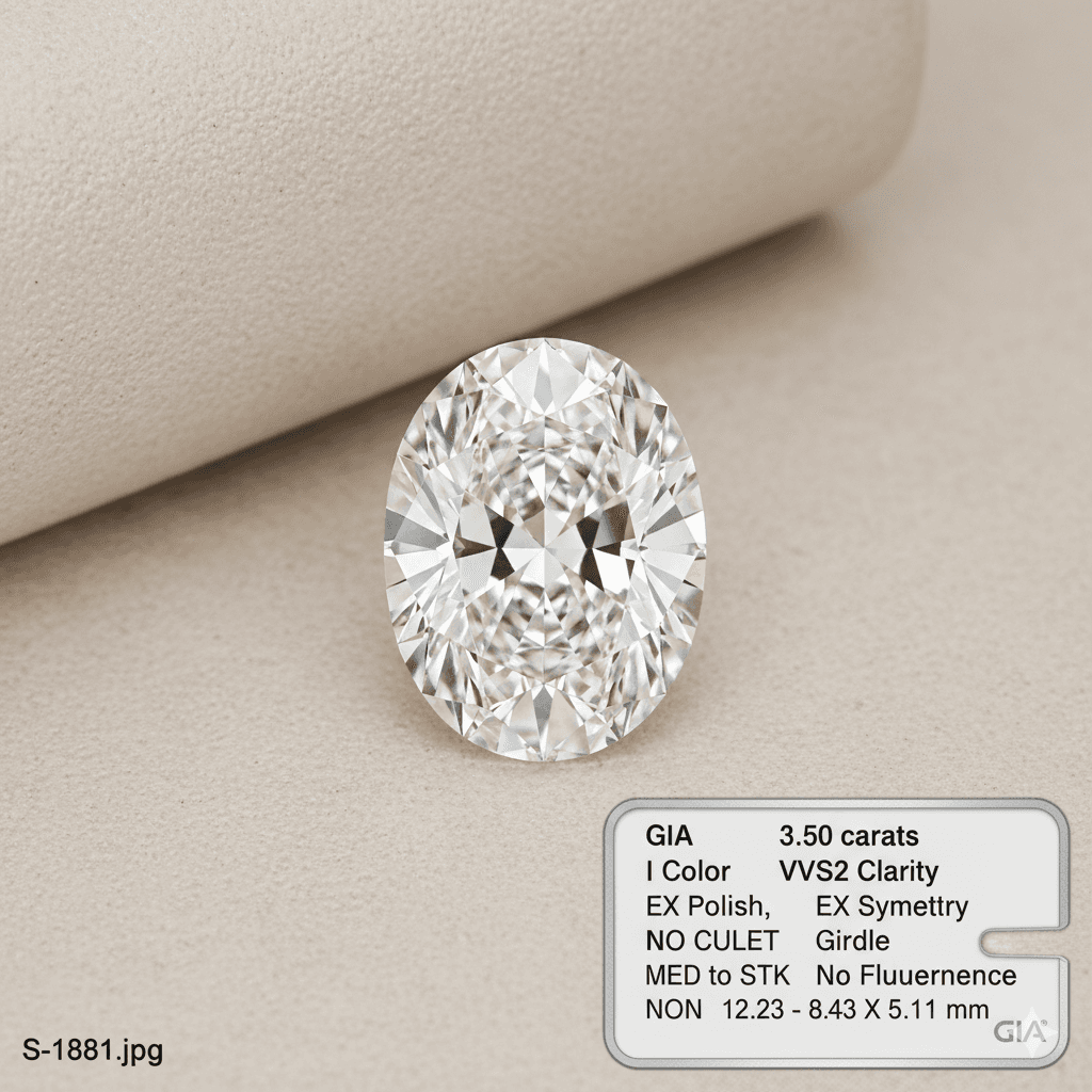 Oval 3.5 ct